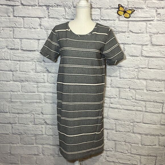 Ichi Ponnie Blue And White Striped Summer Dress Size Small - Picture 3 of 13